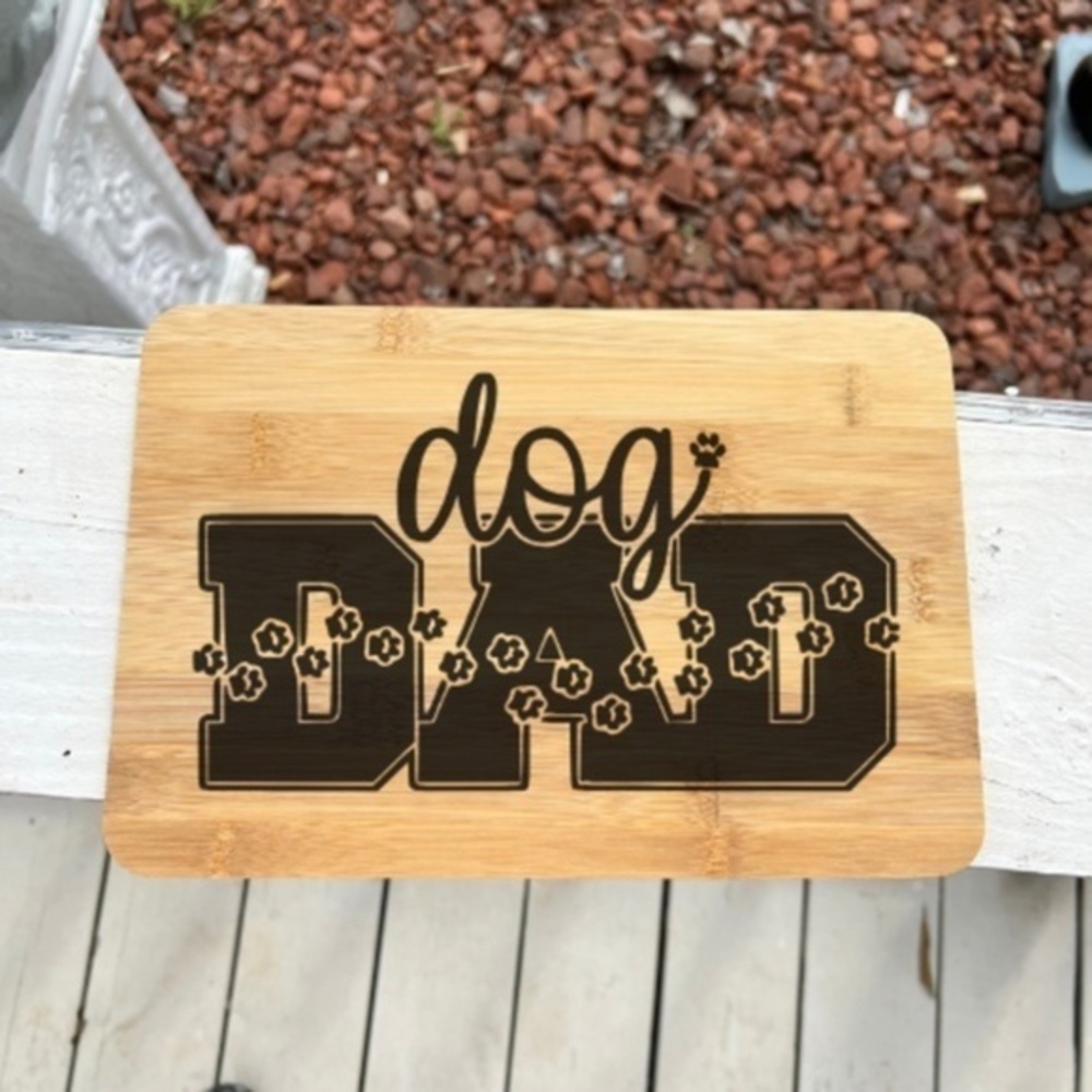 Dog Dad Bamboo Cutting Board